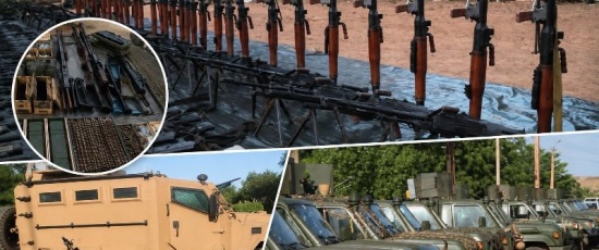 Évènements de Niamey : la télévision nationale expose l’arsenal « saisi » auprès des mutins