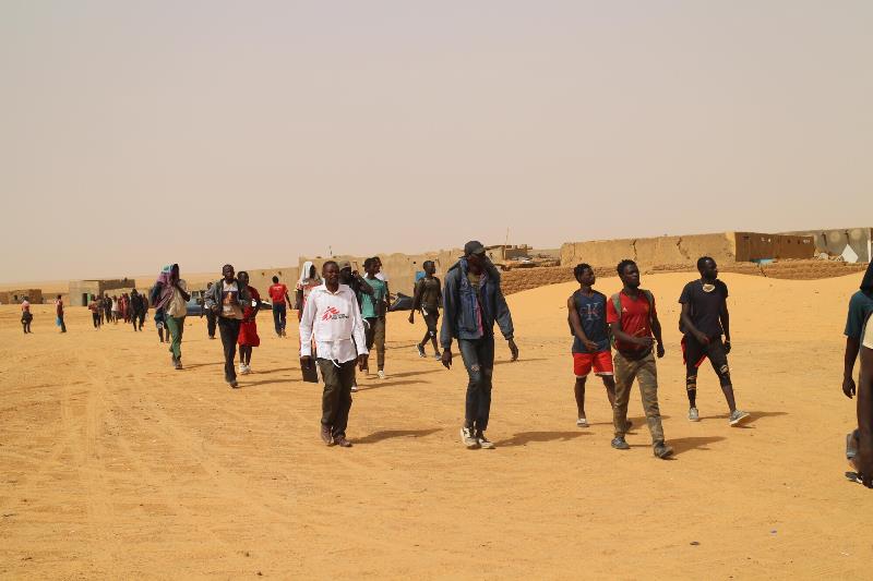 Arrivee de migrants au CSI de Assamanka