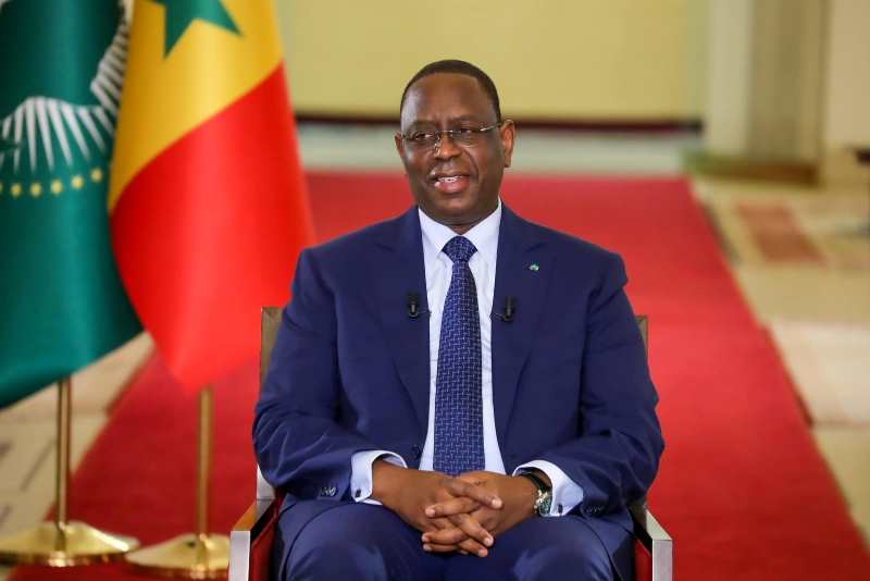 Macky Sall Costume Bleu