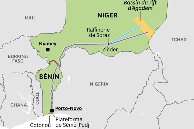 carte Niger Benin