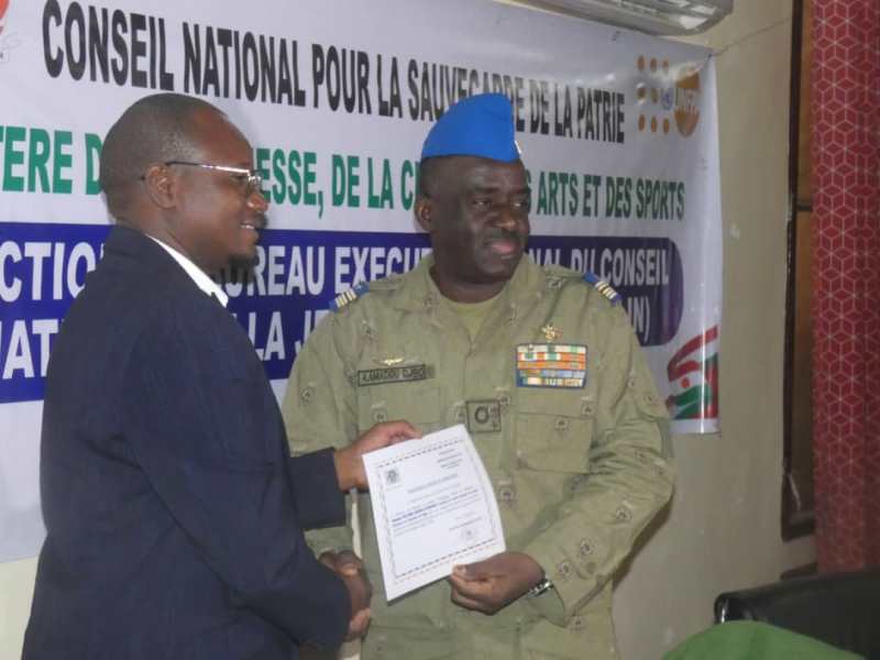 colonel major Abdourahamane Amadou et Sidi Mohamed President CNJ