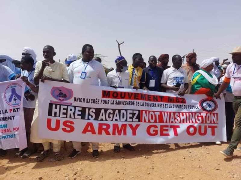 manifestation Agadez depart soldats americains