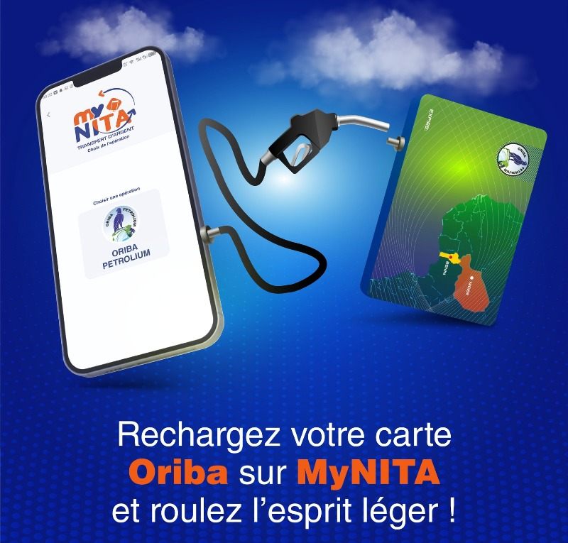 Affiche recharge carburant Nita Oriba