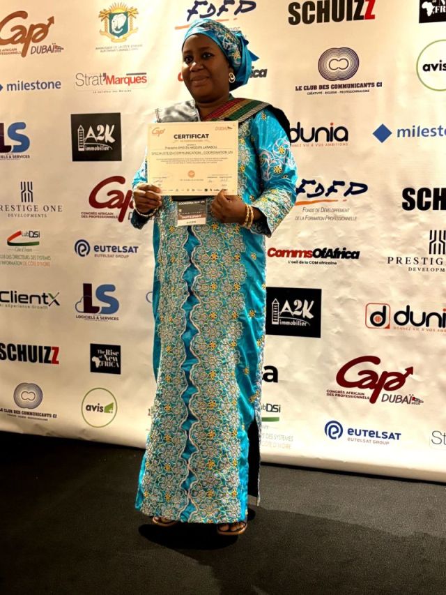 Certificat Aminta Hassoumi Dubai