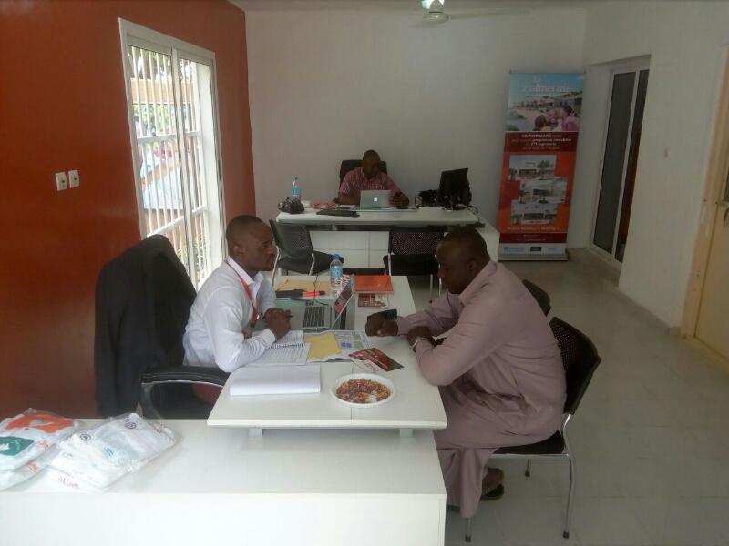 Des visiteurs reçus par les agents de CCI Patrimoine Niger WhatsApp Image 2017-04-12 at 16.56.05