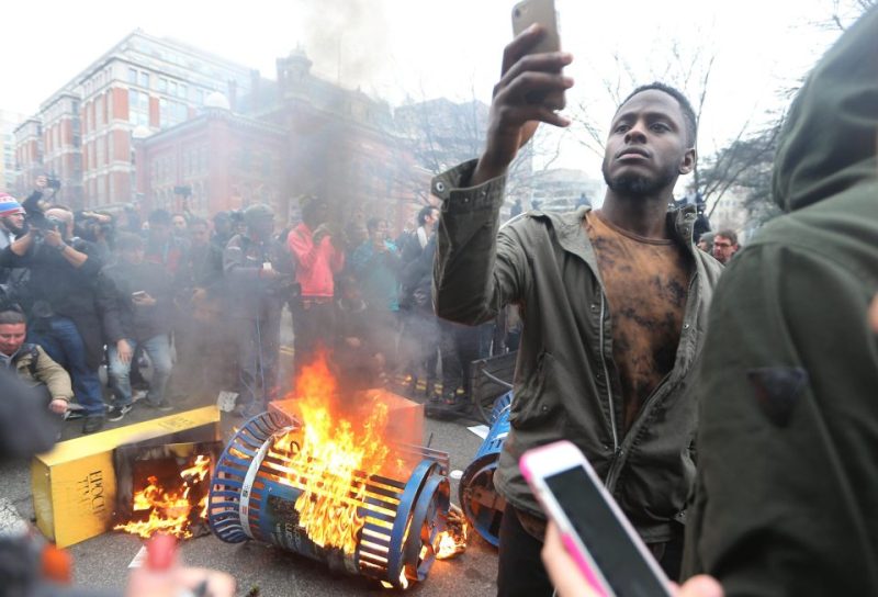 Anti Trump protesters