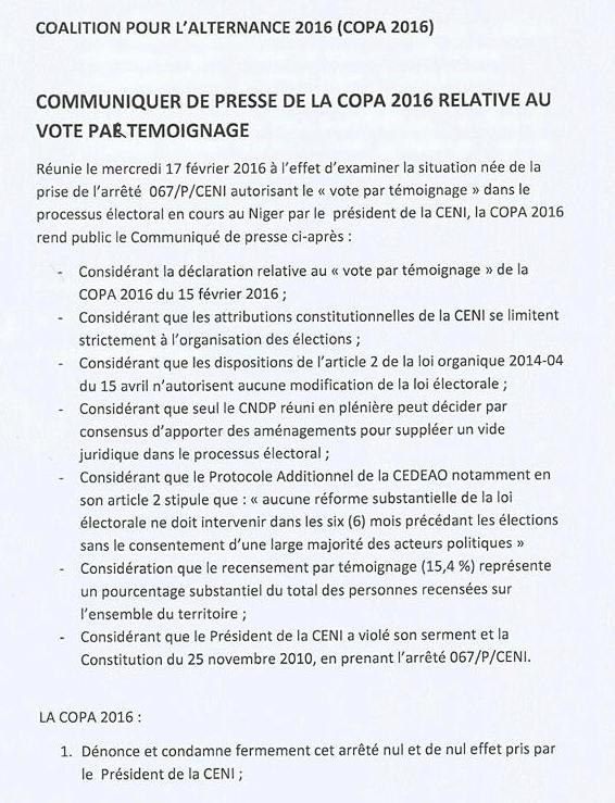 Communique COPA signe ABC BISS