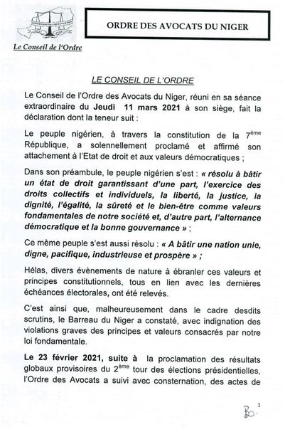 Declaration ordre avocats 11 03 2021