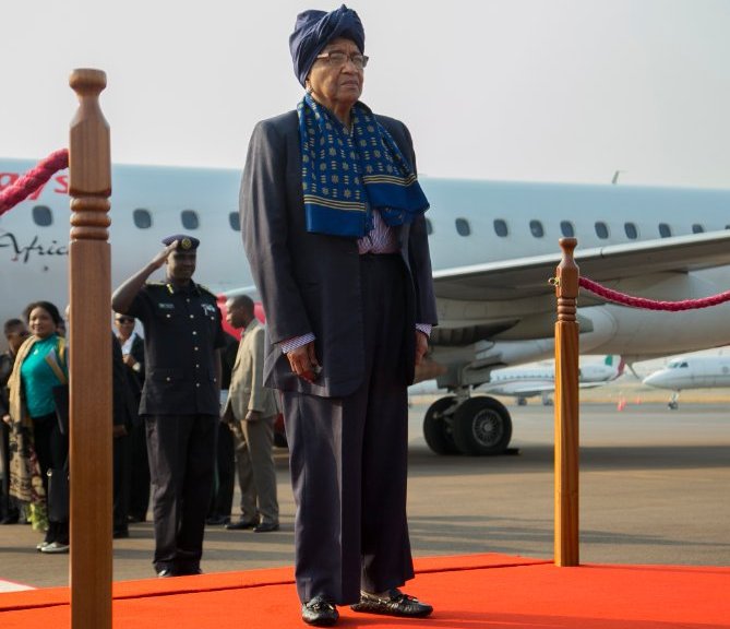 Ellen Johnson Sirleaf avion