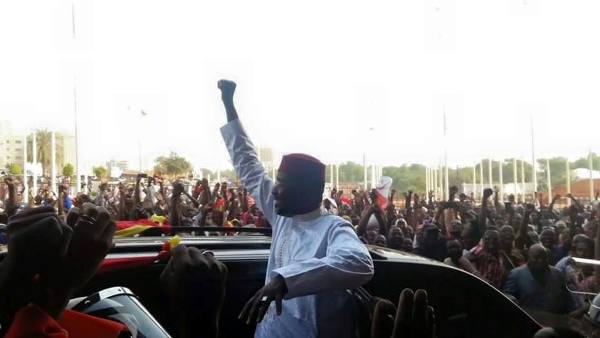 Ibrahim Yacouba dans sa voiture