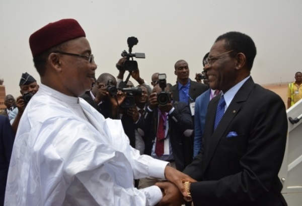 Issoufou Mhamadou et Obiang Nguema Mbasogo