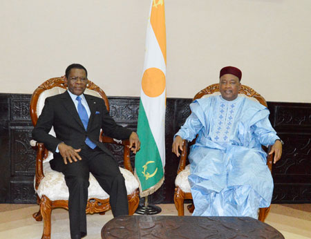 Issoufou Mhamadou et Obiang Nguema Mbasogo1