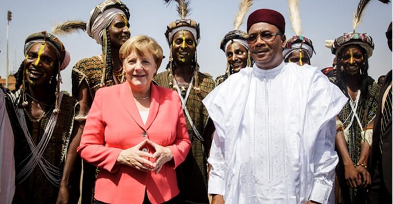 Issoufou et Merkel au Niger