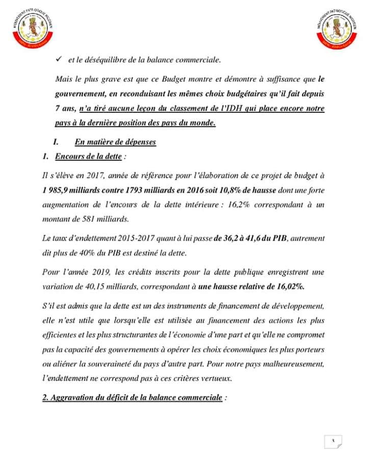 communique MPN adoption loi finance 2019 BIS1
