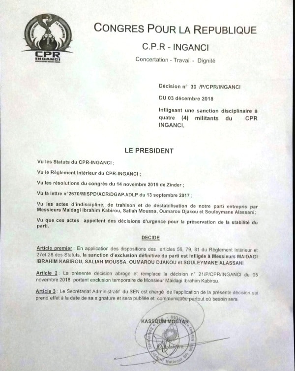 congre Cpr exclusion membre min