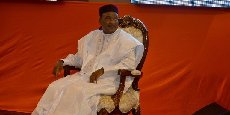 mahamadou issoufou lors de la ceremonie investiture