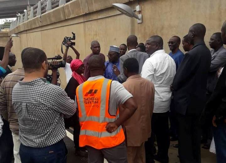 Abdoulaye Kadi visite echangeur inonde