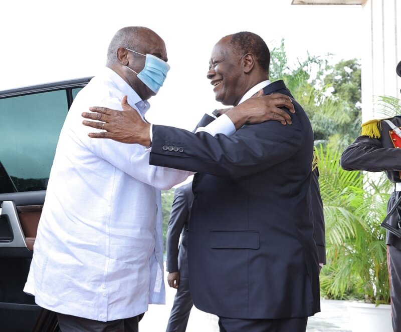 Laurent Gbagbo et Alassane Ouattara