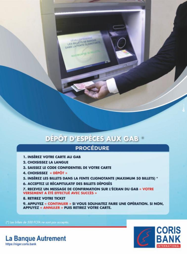 procedure depot Coris Bank 