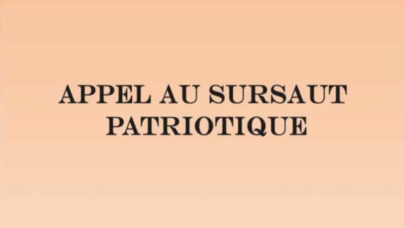 Appel au sursaut patriotique