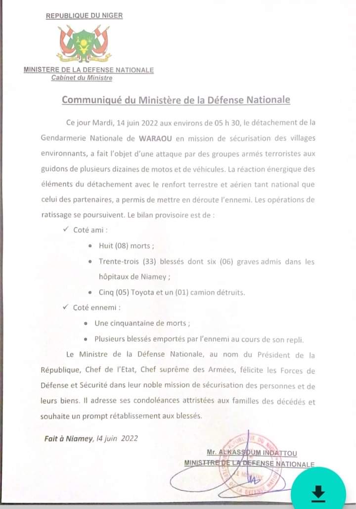 Communique ministere defense 14 06 2022