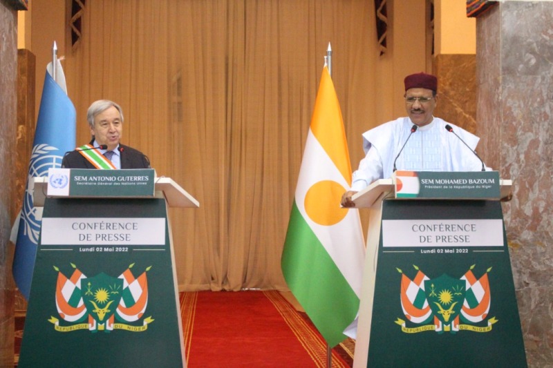 Conference presse Bazoum Guterres