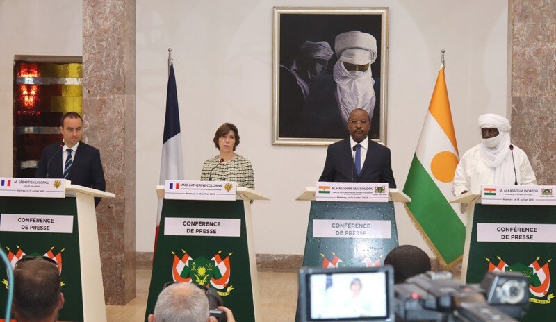 Visite ministres Francais Presidence Niger BIS2