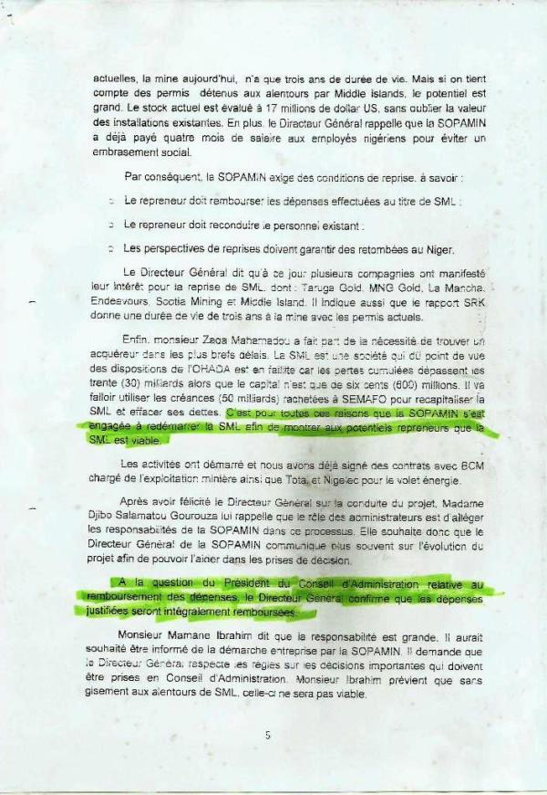 PROCES VERBAL REUNION CONSEIL ADMINISTRATION 07 MARS 2014 PAGE4