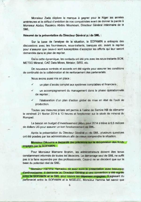 PROCES VERBAL REUNION CONSEIL ADMINISTRATION 07 MARS 2014 PAGE5