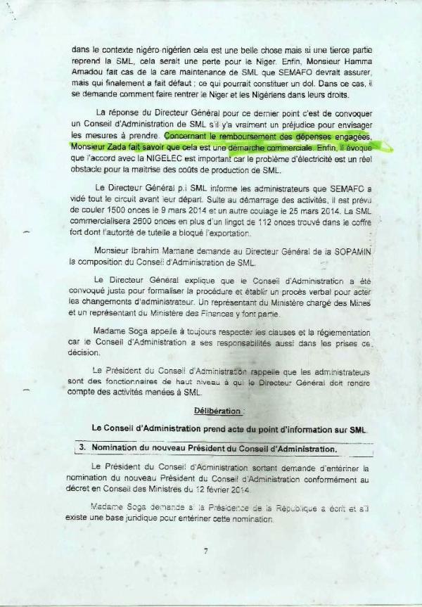PROCES VERBAL REUNION CONSEIL ADMINISTRATION 07 MARS 2014 PAGE6