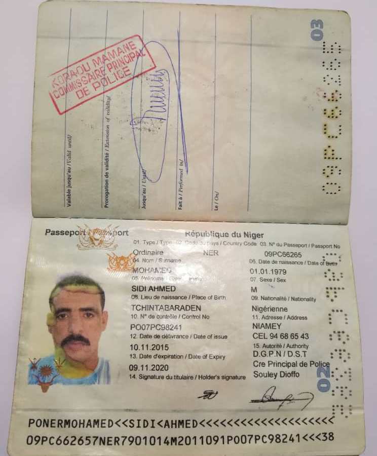 Passeport Mohamed Sidi
