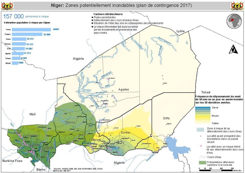 Zone potentiellement inondables 2017