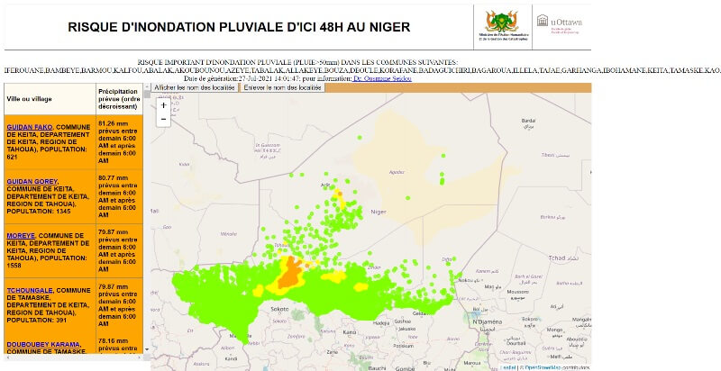 alerte inondations niger org nigerpluie 2021 07 27 15 20 03