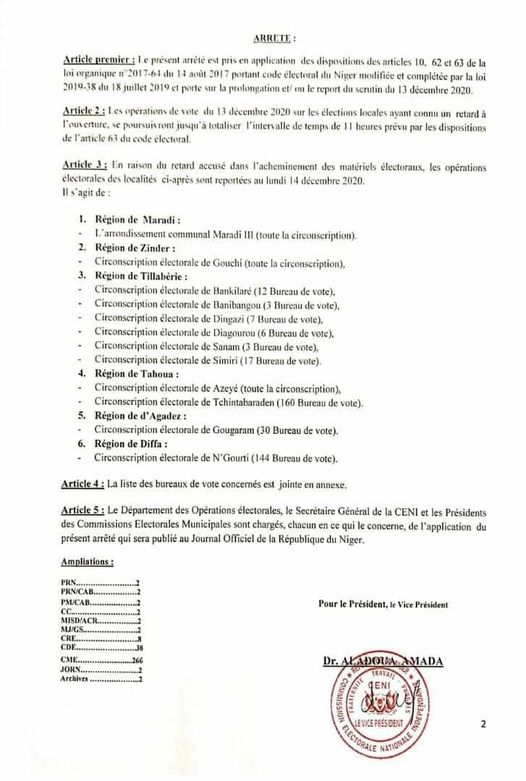 arrete ceni pousuite election locales