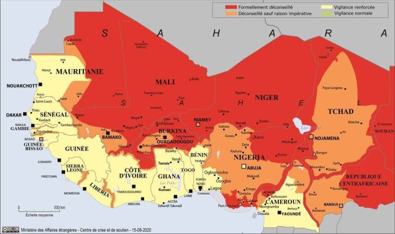 carte afrique peinte en rouge