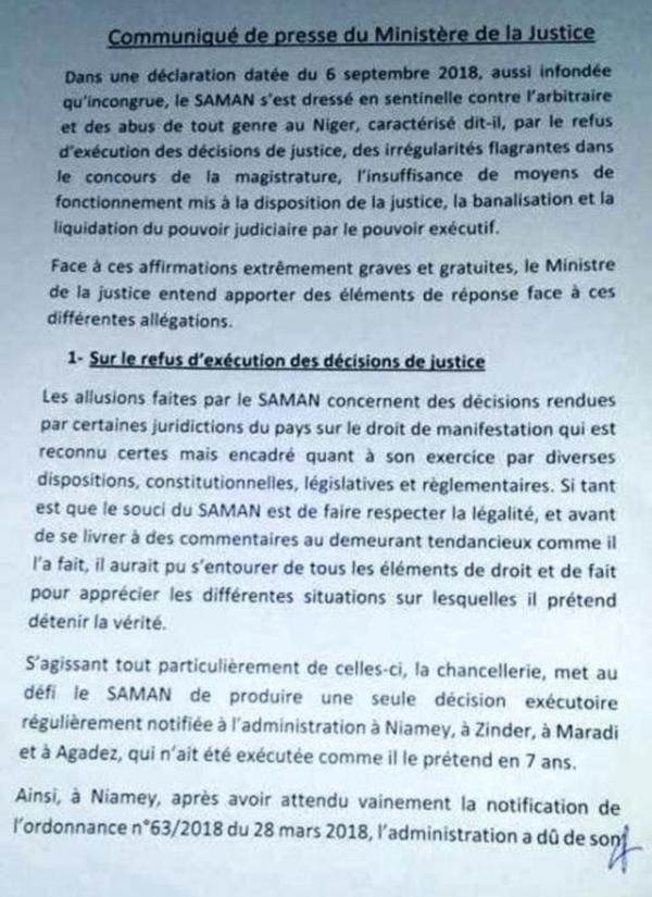 marou amadou reponse saman