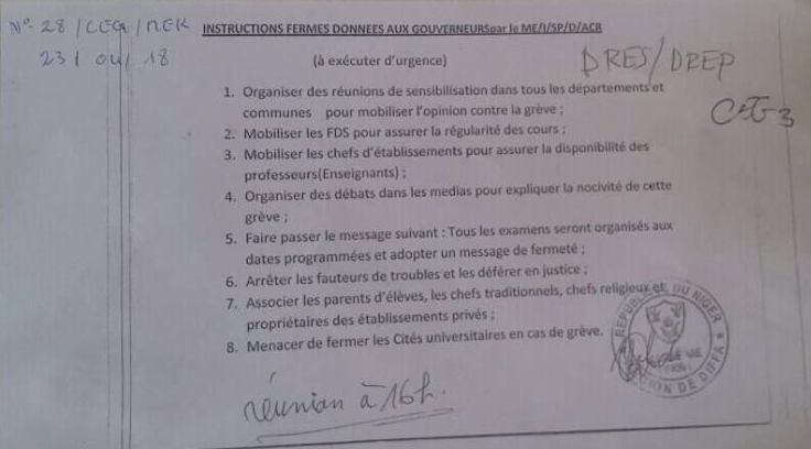 message fermete