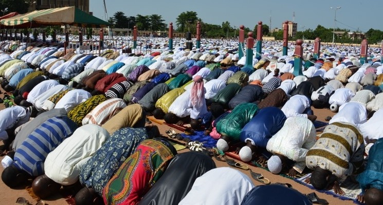 musulmans en pleine priere