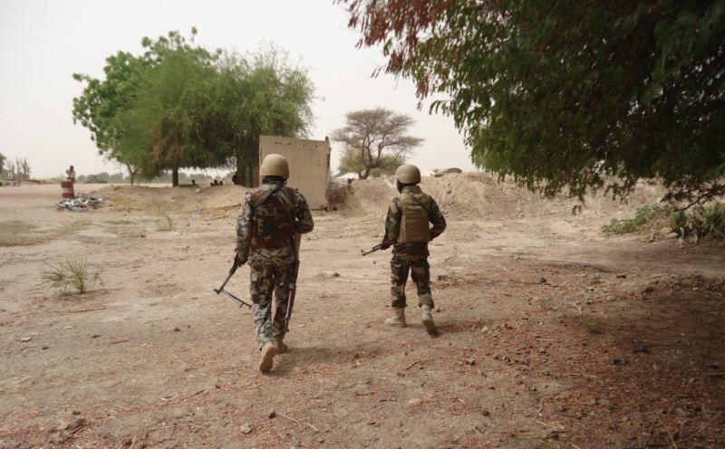 soldats nigeriens marche