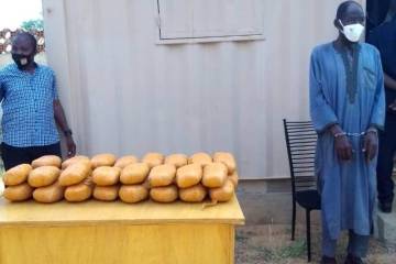 LUTTE CONTRE LA DROGUE : saisie de trente-trois (33) boules de Cannabis d'un poids d'environ 17,049 kg par la Direction Départementale (DDPN) de Gouré (région de Zinder)